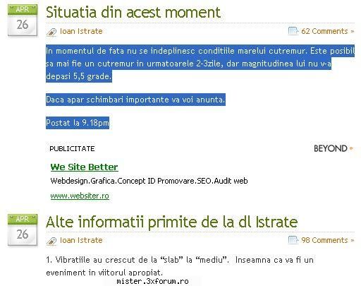 seisme recente spune istrate Astrolog